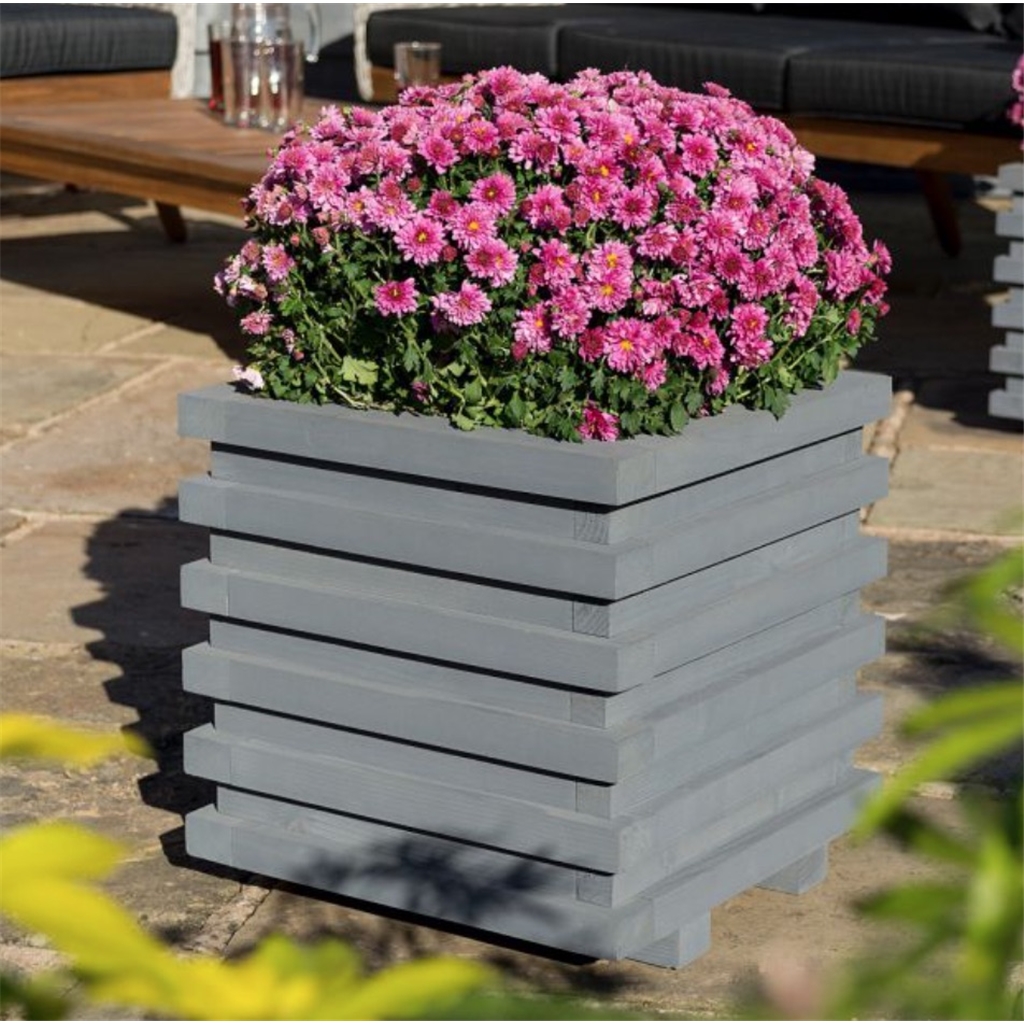 Grey Square Planter | BuySheds