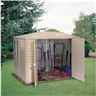 8 x 8 Deluxe Duramax Plastic PVC Shed With Steel Frame (2.39m x 2.39m)