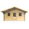 4m x 4m (13 x 13) Log Cabin (2073) - Double Glazing (70mm Wall Thickness)