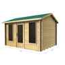 3.5m x 2.5m (12 x 8) Log Cabin (2038) - Double Glazing (70mm Wall Thickness)