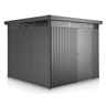 8 x 8 Premier Heavy Duty Metal "Higher Ridge Height" Dark Grey Metallic Shed with Single Door (2.75m x 2.75m)