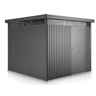 8 x 6 Premier Heavy Duty Metal "Higher Ridge Height" Dark Grey Metallic Shed with Double Door (2.75m x 1.95m)