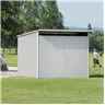 8 x 10 X Large Premier Heavy Duty Metal Metallic Silver Shed  (2.6m x 3m)