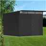 8 x 10 X Large Premier Heavy Duty Metal Dark Grey Shed  (2.6m x 3m)