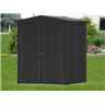 6 x 5 Premier Heavy Duty Metal Dark Grey Metallic Shed (1.72m x 1.56m)