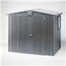 8 x 5 Premier Heavy Duty Metal Dark Grey Metallic Shed (2.44m x 1.56m)