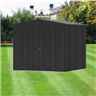 10 x 7 Premier Heavy Duty Metal Dark Grey Metallic Shed (3.16m x 2.28m)