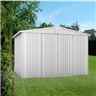 10 x 7 Premier Heavy Duty Metal Silver Metallic Shed (3.16m x 2.28m)