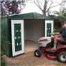 8 x 10 Premier Heavy Duty Metal Dark Green Shed (2.44m x 3.0m)