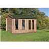 4.0m x 3.0m Chiltern Reverse Log Cabin (34mm Wall Thickness) 