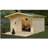 4.0m x 3.0m Buxton Apex Log Cabin (34mm Wall Thickness) 