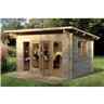 4.0m x 3.0m Melbury Pent Log Cabin (44mm Wall Thickness) 