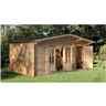 4.5m x 3.5m Wrekin Log Cabin (34mm Wall Thickness)