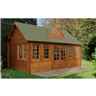 5.5m x 4.0m Cheviot Log Cabin (44mm Wall Thickness) 