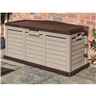 Deluxe Mocha Plastic Storage Box/Bench