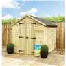 13 x 4  Super Saver Apex Shed - 12mm Tongue and Groove Walls - Pressure Treated - Low Eaves - Double Doors - Windowless