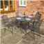 4 Seater Gunmetal Grey Powder-Coated Aluminium Garden Dining Set