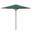 2.7m Green Wooden Parasol 