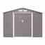 8 x 6 (2.61m x 1.81m) Double Door Metal Apex Shed - Light Grey 