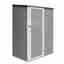 5 x 3 (1.43m x 0.89m) Single Door Metal Pent Shed - Light Grey 