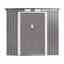 6 x 4 (2.01m x 1.21m) Double Door Metal Pent Shed - Light Grey 