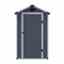 4 x 3 (1.34m x 1.04m) Single Door Apex Plastic Shed - Dark Grey