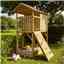 8 x 8 Beach Hut Playhouse With Climbing Wall (2.43m x 2.37m)