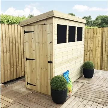 12 x 3 Pressure Treated T&G Pent Shed With 3 Windows And Side Door product image