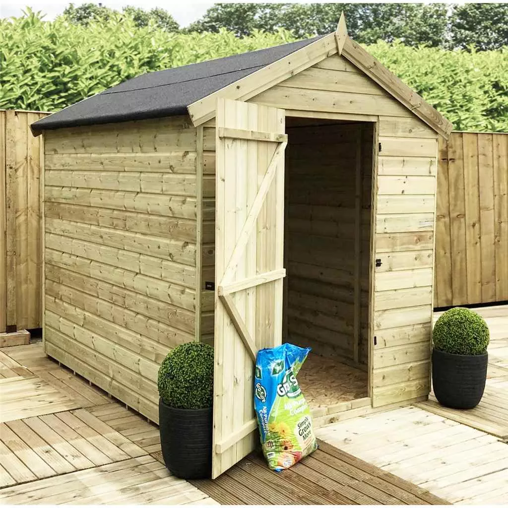 9 x 4 Premier Windowless Pressure Treated T&G Apex Shed With Single Door product image