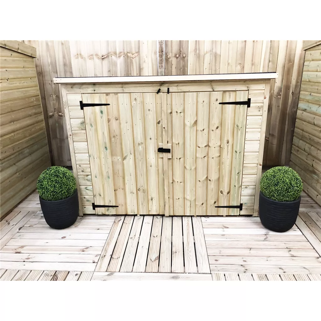 6 x 4 Pressure Treated T&G Bike Store With Double Doors