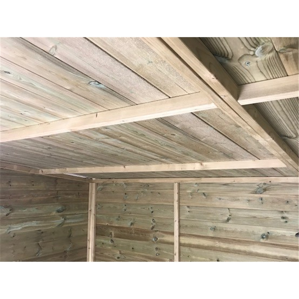 14 x 7 Pressure Treated Windowless T&G Pent Shed With Double Doors (centre) product image