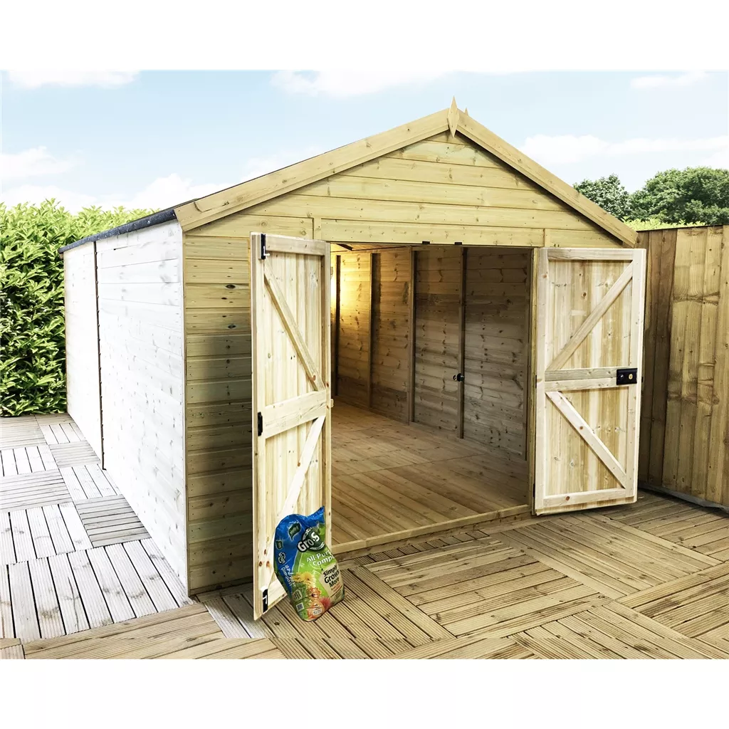 12 x 8 Windowless Premier Pressure Treated Apex Workshop