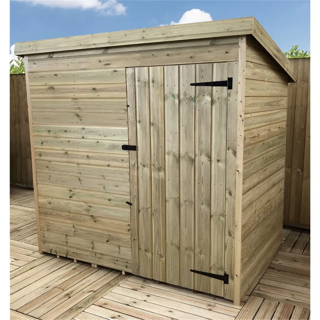6 x 5 Windowless Pressure Treated T&G Pent Shed With Single Door product image