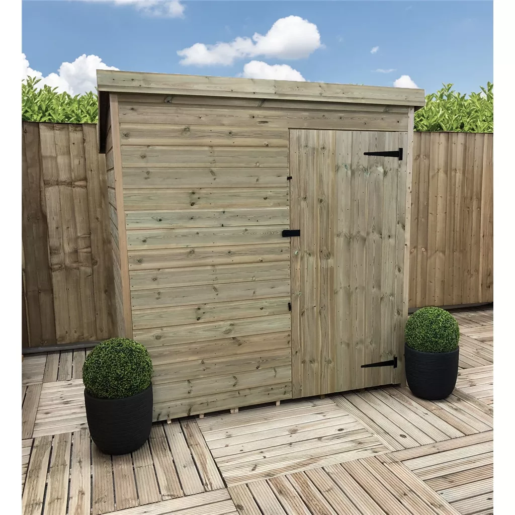 6 x 5 Windowless Pressure Treated T&G Pent Shed With Single Door product image
