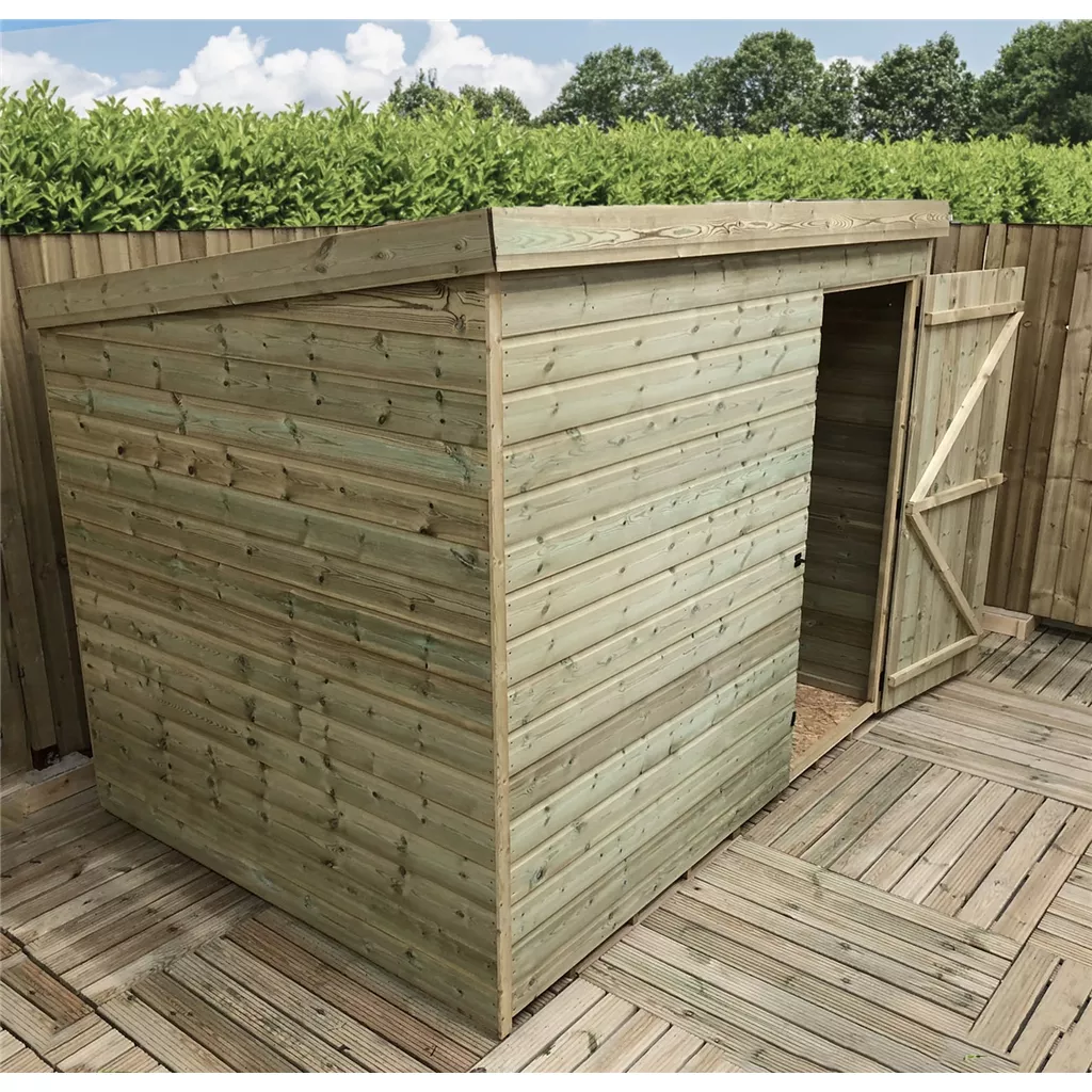 7 x 4 Windowless Pressure Treated T&G Pent Shed With Single Door product image