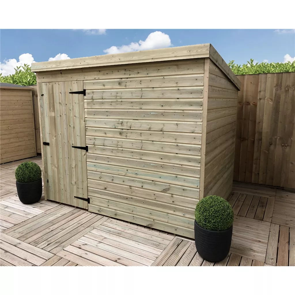 7 x 5 Windowless Pressure Treated T&G Pent Shed With Single Door product image