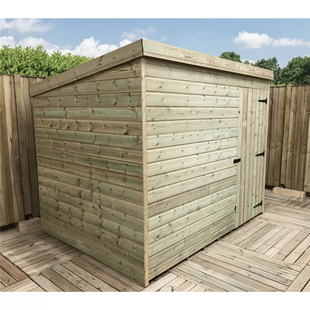 7 x 6 Windowless Pressure Treated T&G Pent Shed With Single Door product image