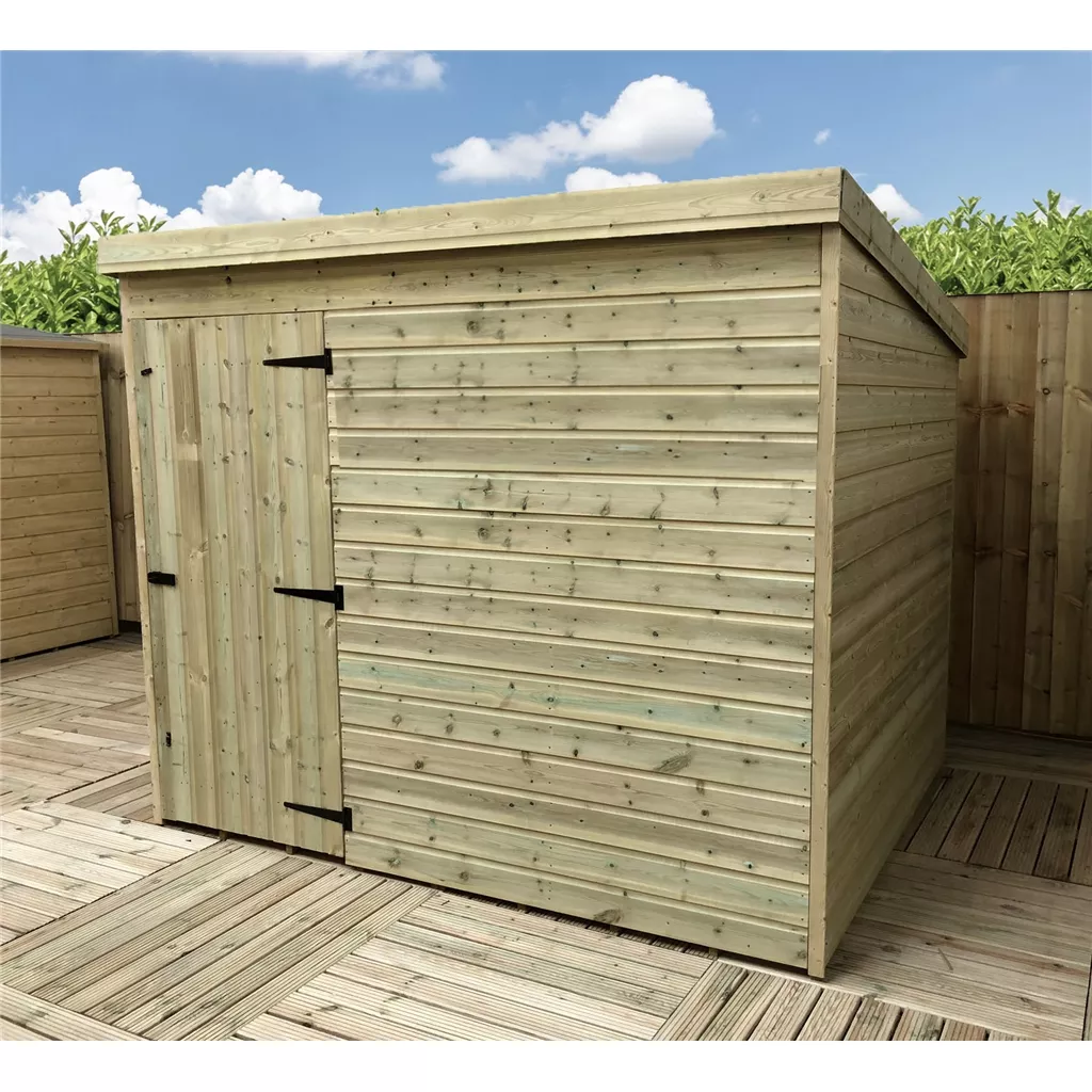 8 x 4 Windowless Pressure Treated T&G Pent Shed With Single Door product image