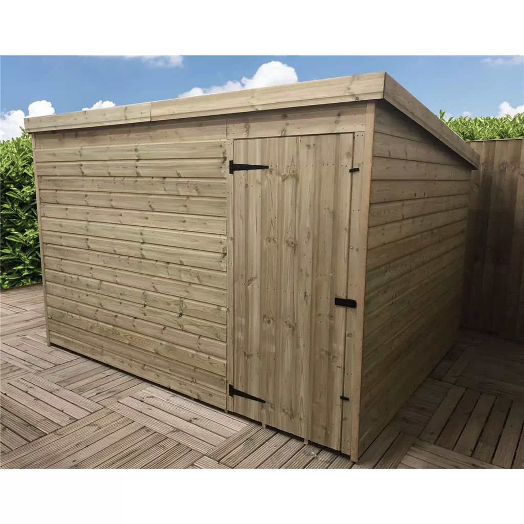 10 x 6 Windowless Pressure Treated T&G Pent Shed With Single Door product image