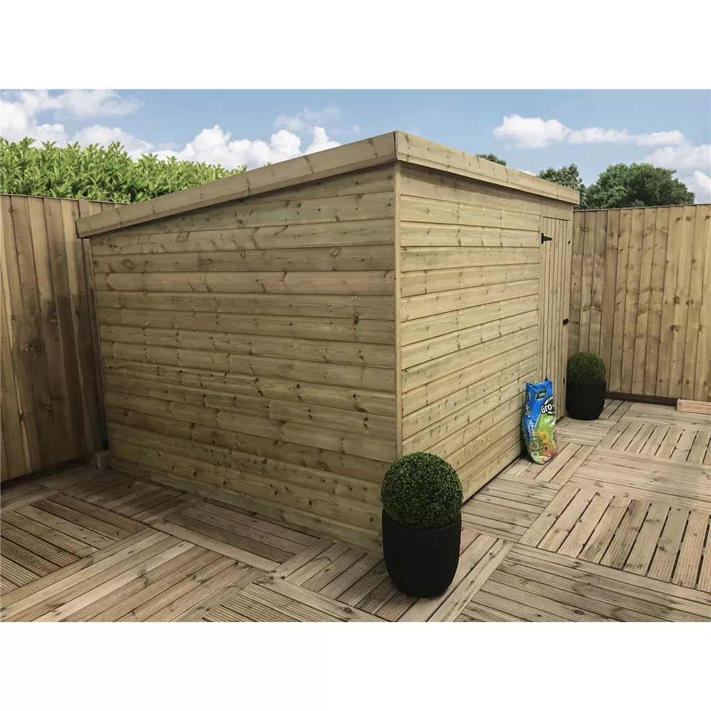 10 x 7 Windowless Pressure Treated T&G Pent Shed With Single Door product image