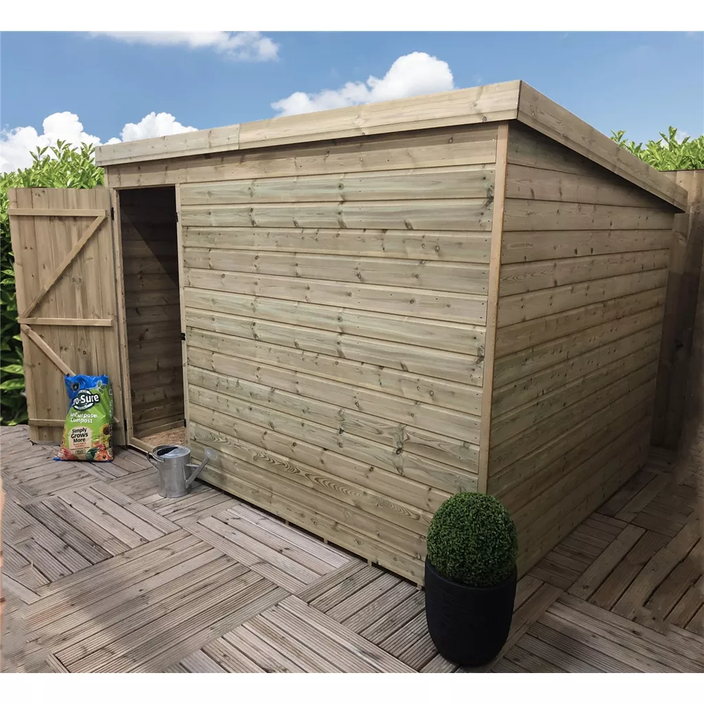 10 x 7 Windowless Pressure Treated T&G Pent Shed With Single Door product image