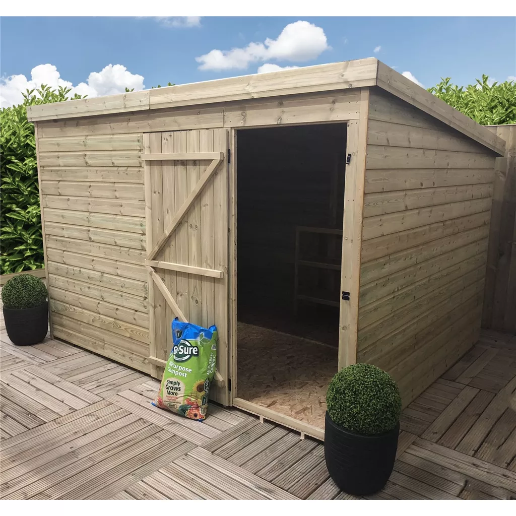 10 x 8 Windowless Pressure Treated T&G Pent Shed With Single Door product image
