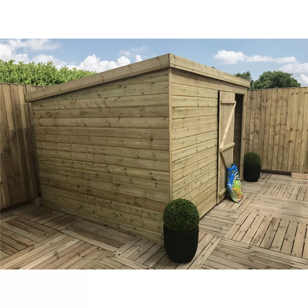 10 x 8 Windowless Pressure Treated T&G Pent Shed With Single Door product image