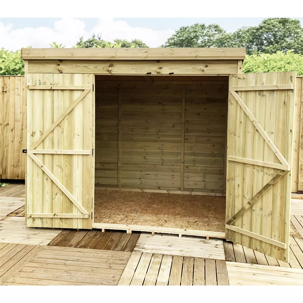 7 x 4 Windowless Pressure Treated T&G Pent Shed With Double Doors product image