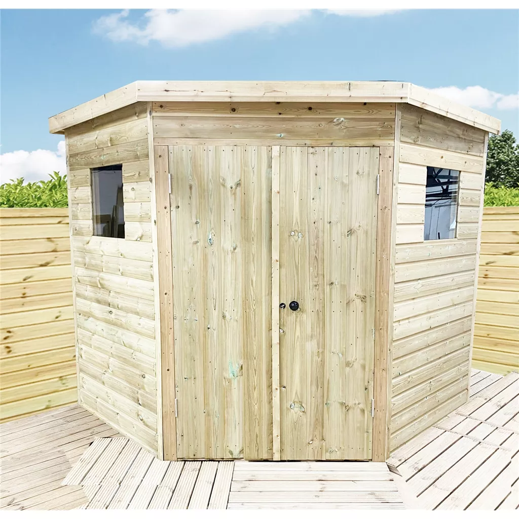 10 x 10 Corner Pressure Treated Workshop