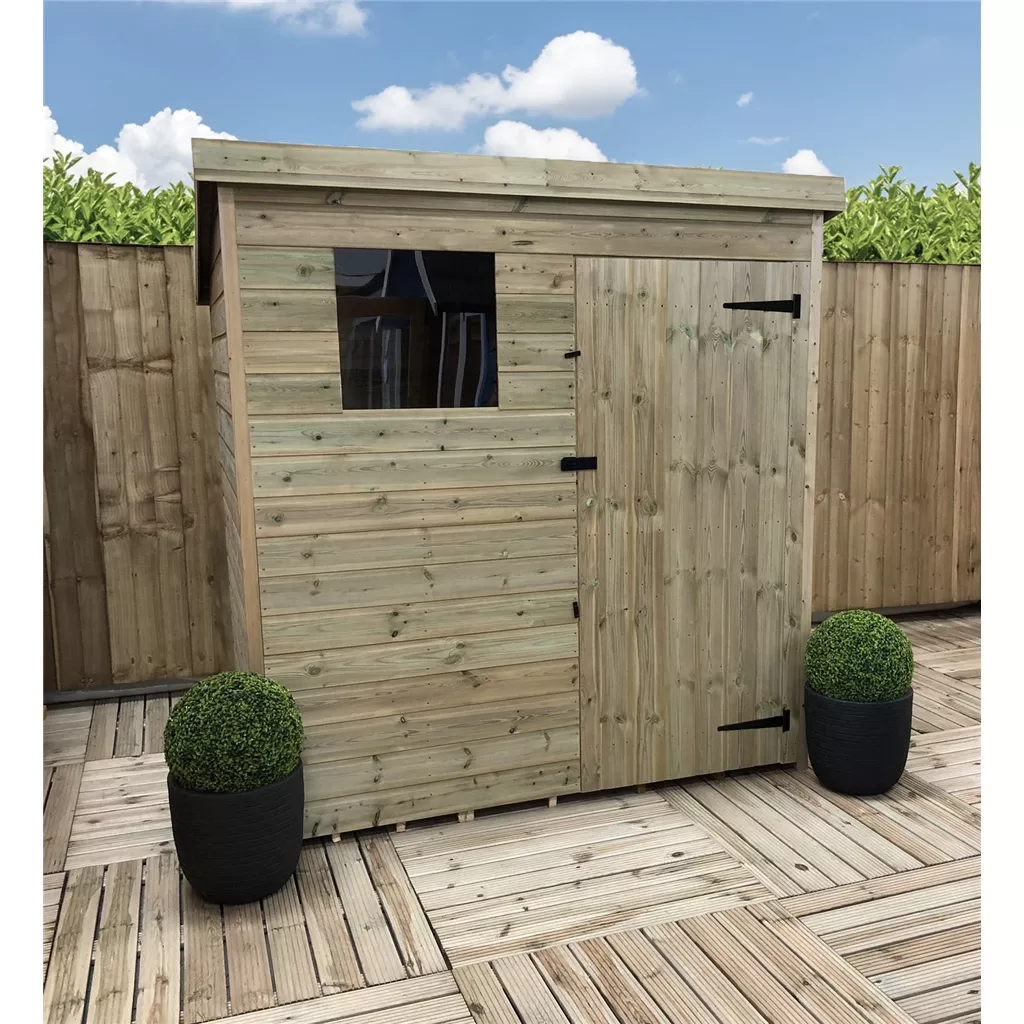 5 x 3 Pressure Treated T&G Pent Shed With 1 Windows, Single Door product image