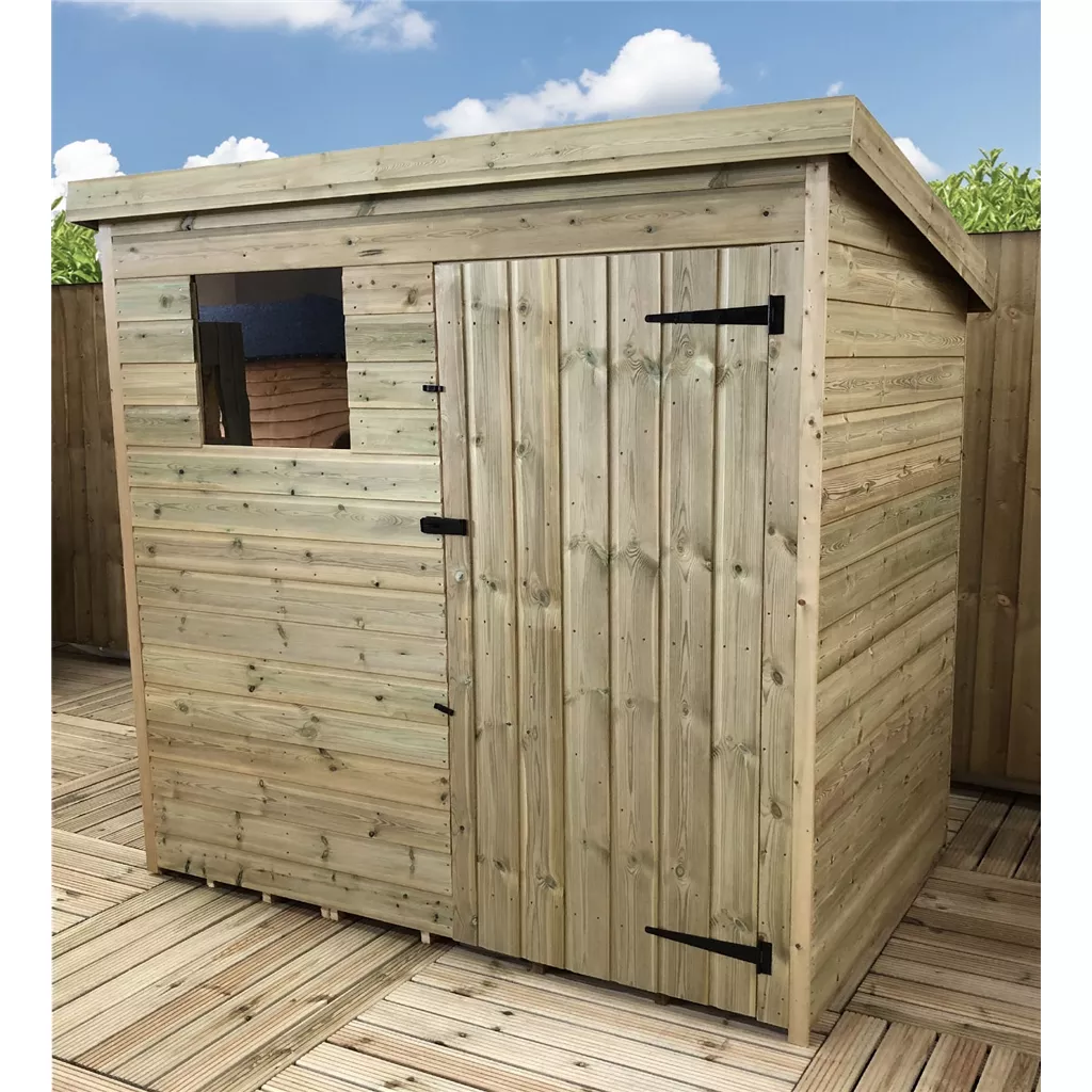 6 x 6 Pressure Treated T&G Pent Shed With 1 Windows, Single Door product image