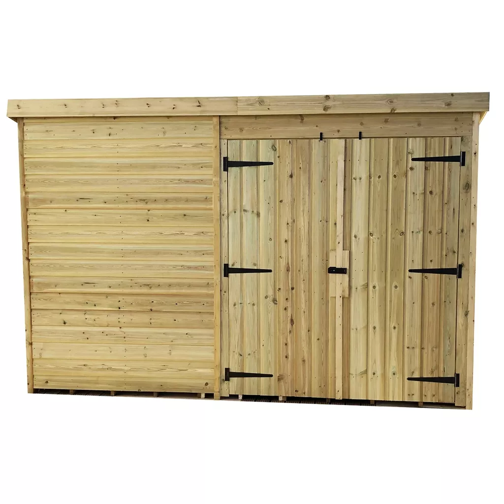 9 x 3 Windowless Pressure Treated T&G Pent Shed With Double Doors product image