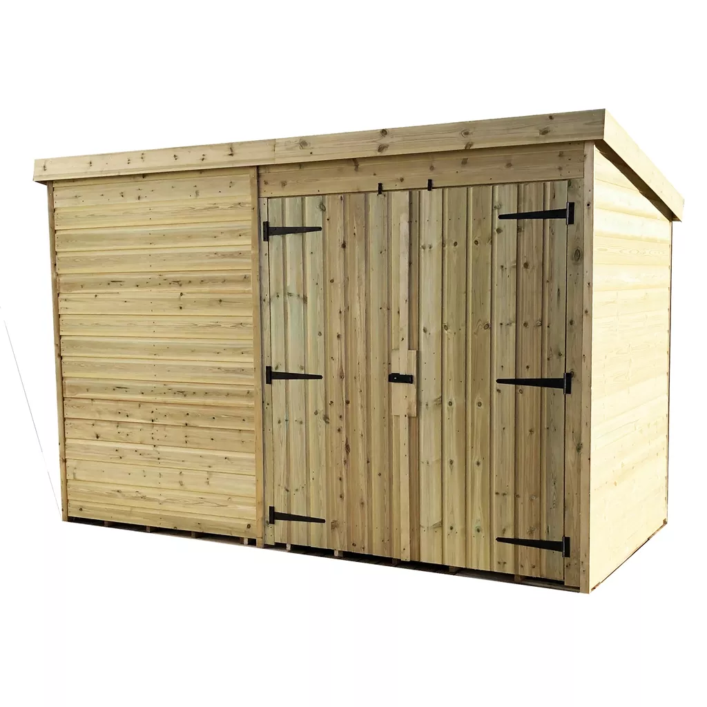 9 x 7 Windowless Pressure Treated T&G Pent Shed With Double Doors product image