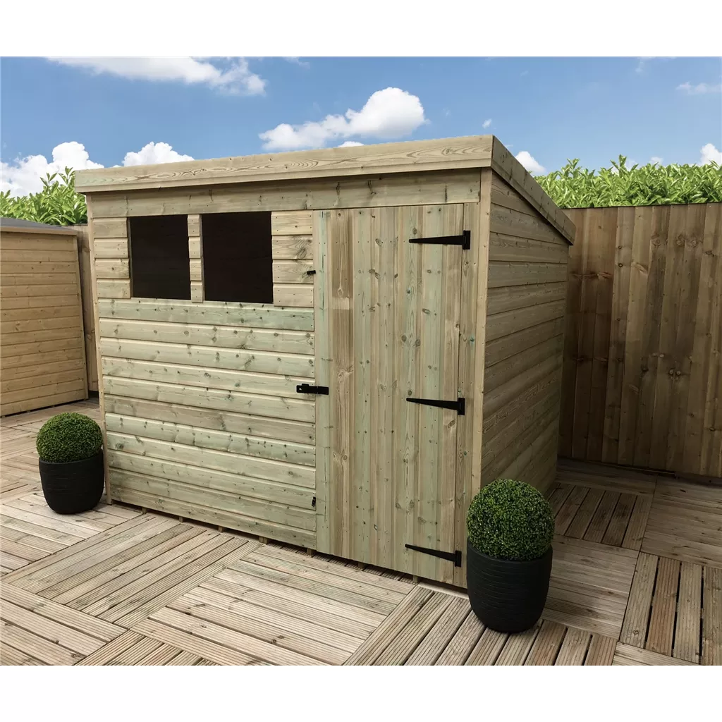 7 x 3 Pressure Treated T&G Pent Shed With 1 Windows, Single Door product image